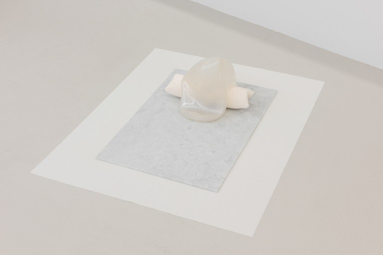 23. Saint Honore, polyester fabric, carrara marble, polyurethane foam, colorant, inteference pigment, 100x126x36cm, 2016