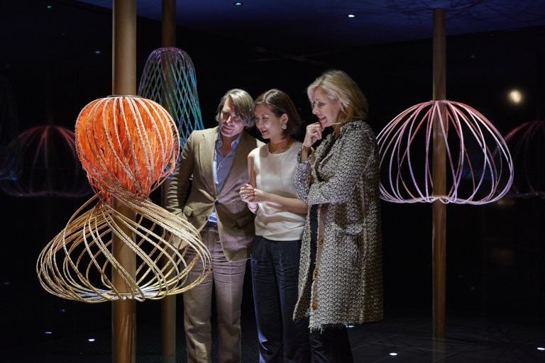 Swarovski Designers of the Future Elaine Yan Ling Ng, Nadja Swarovski, Rodman Primack (1)